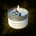 Lumanare Transformation cu Labradorite, Moonstone si Fluture Charm